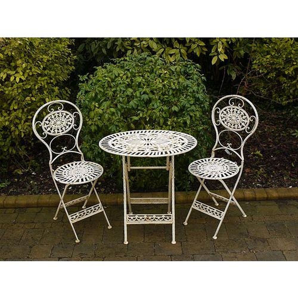 Sienna Oval Bistro Set Cream