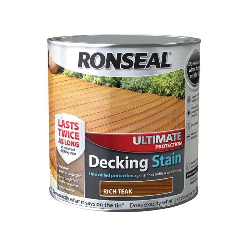 Ultimate decking stain rich teak 2.5ltr