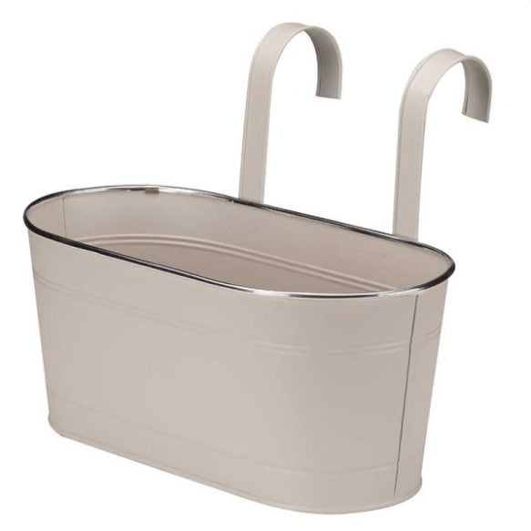 12" Fence & Balcony Hanging Planter Ivory