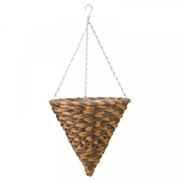 14" Faux Rattan Cone - Earth Braid