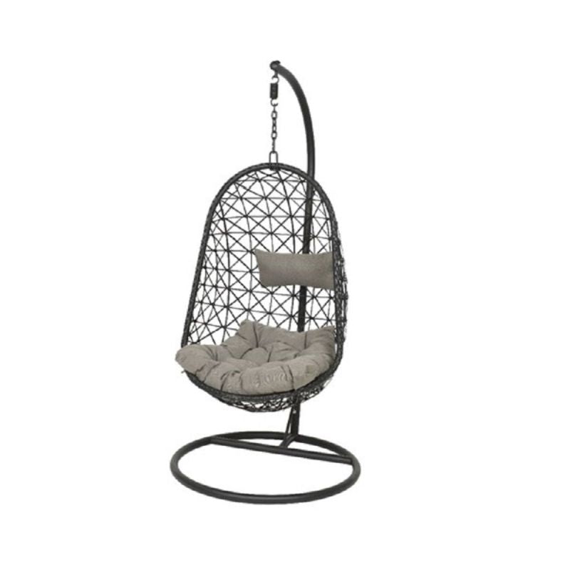 Windsor Black Wicker Egg Chair