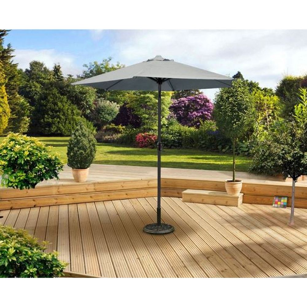 Pagoda 3m Grey Aluminium Crank & Tilt Parasol