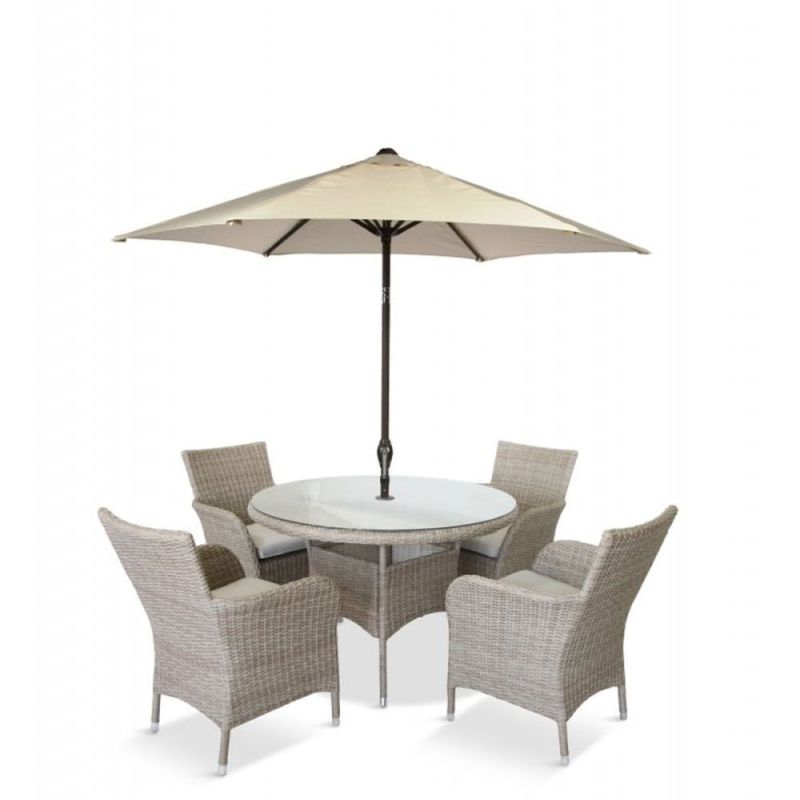 Monaco Sand 4 Seat Dining Set