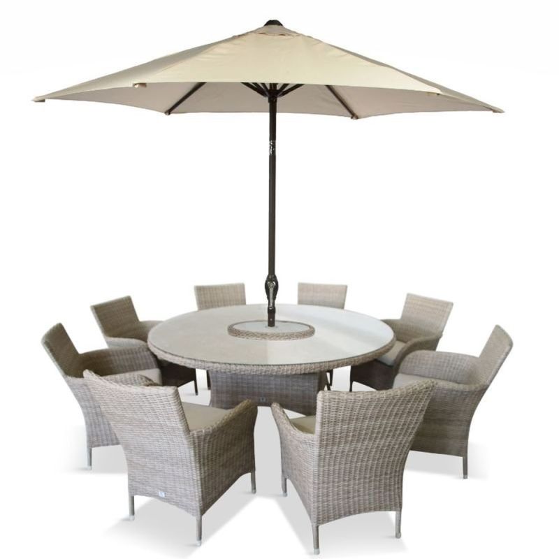 Monaco Sand 8 Seat Dining Set