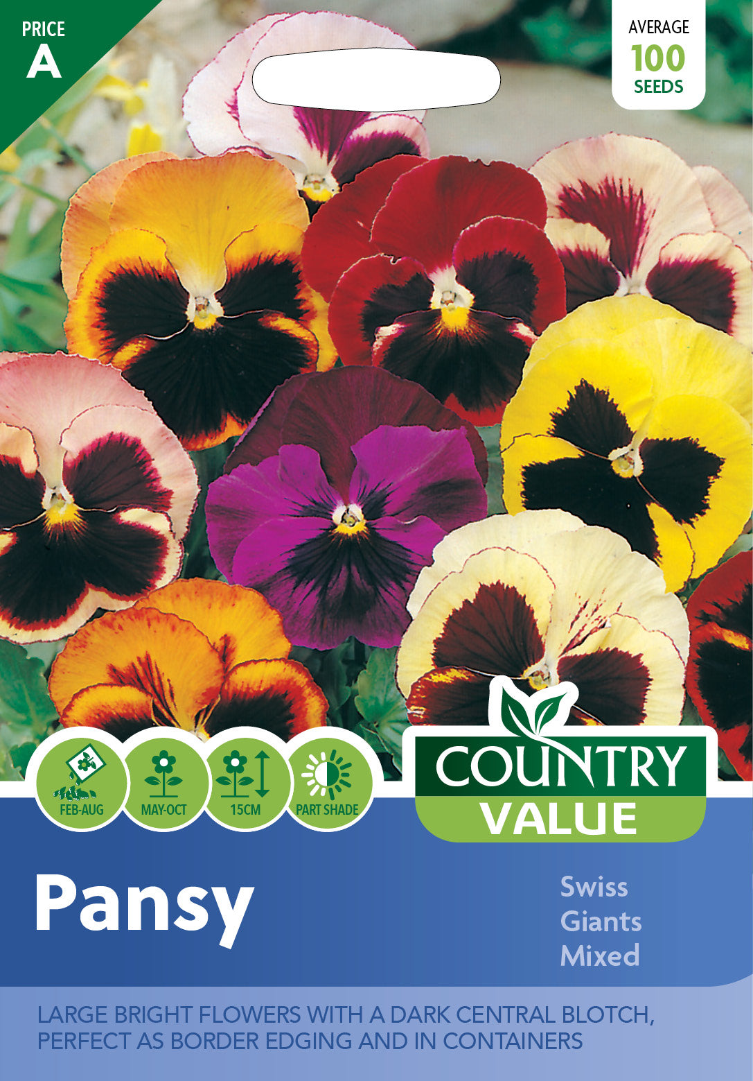 Pansy Swiss Giants Mixed Seeds