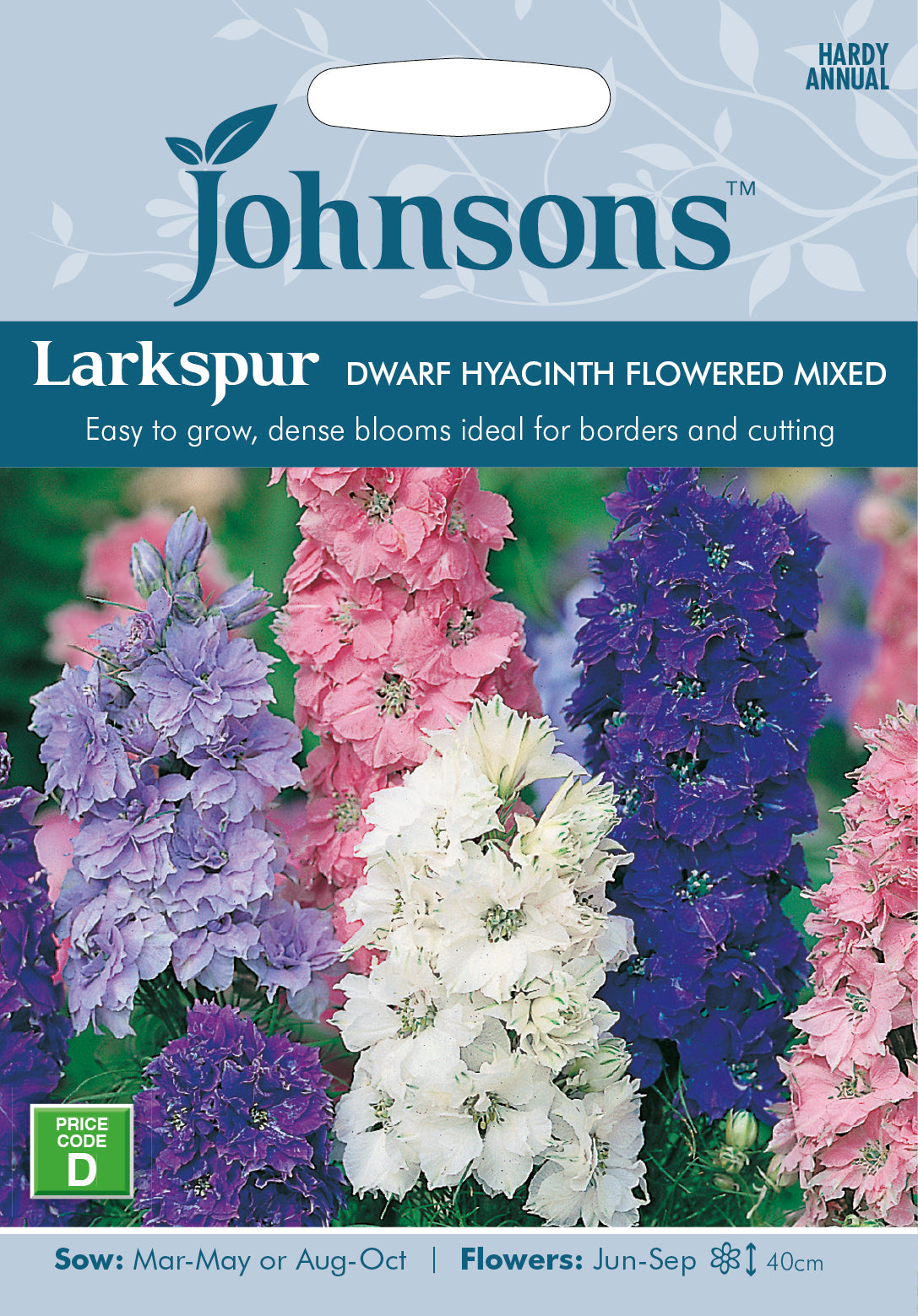 Larkspur Hyacinth Dwarf Mixed Seeds