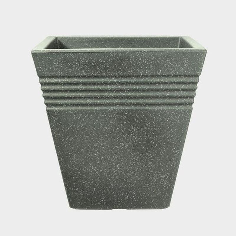 40cm Square Piazza Planter Marble Green