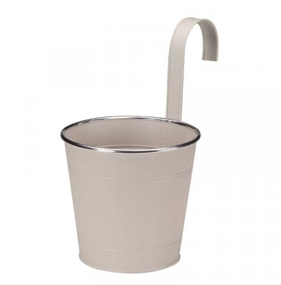 6" Fence & Balcony Hanging Pot - Ivory