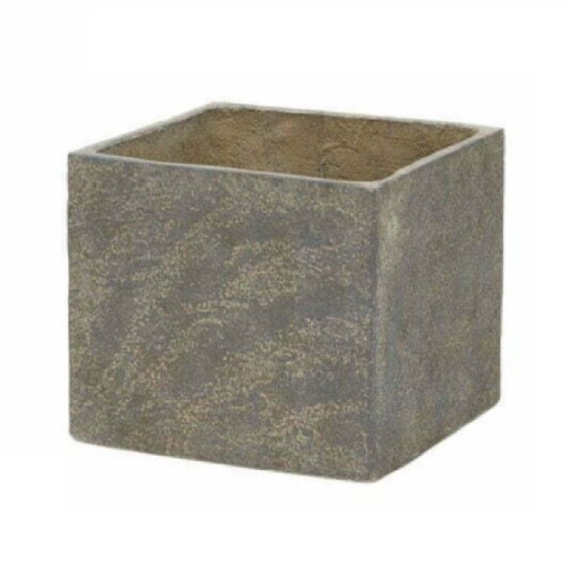 31cm Cut Stone Cube