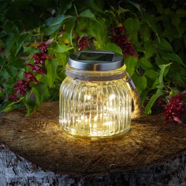 Solar Firefly Glass Jar