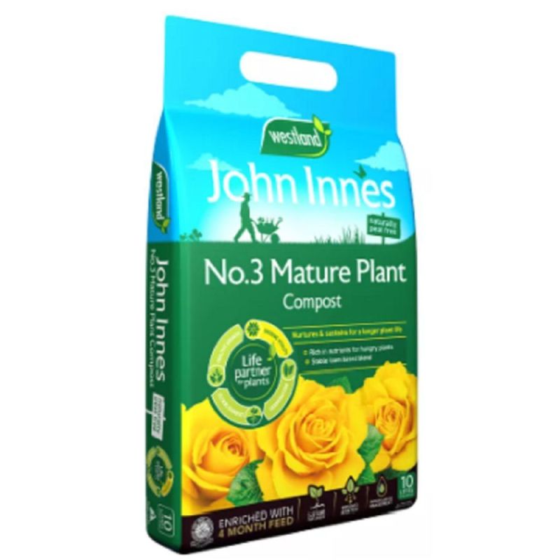 10ltr Peat Free John Innes No 3 Mature