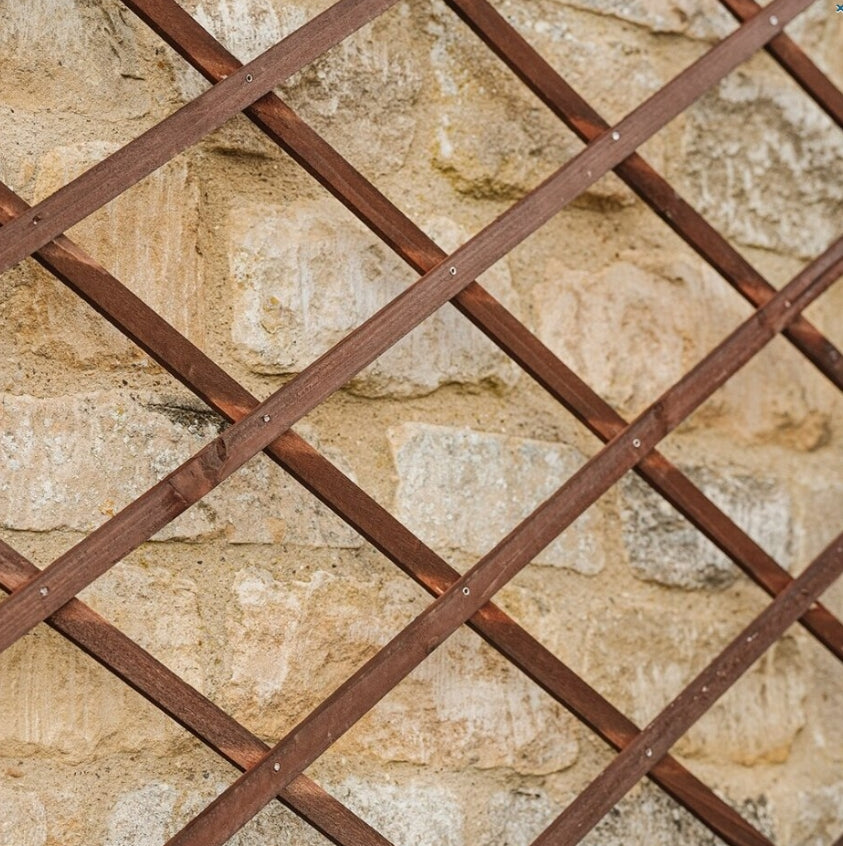 1.8 x 0.3m (approx 6ft x 1ft) Wooden Expanding Trellis Tan