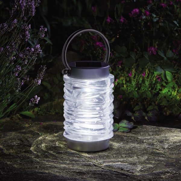 Wave Stainless Steel Solar Lantern