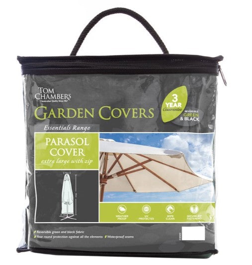 Extra Large Parasol Cover - Reversible Green & Black