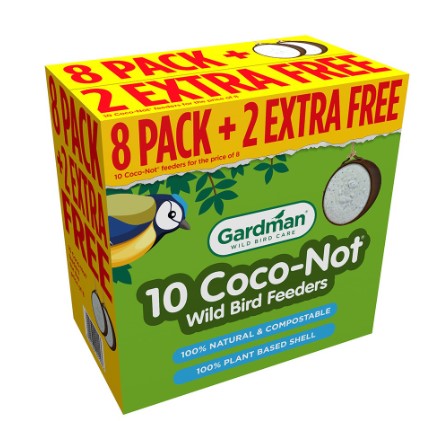 Gardman Coco-Not Feeder 8 Pack + 2 Extra Free