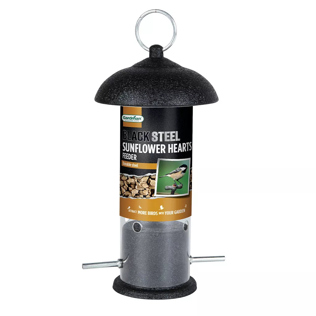 Gardman Black Steel Sunflower Hearts Feeder