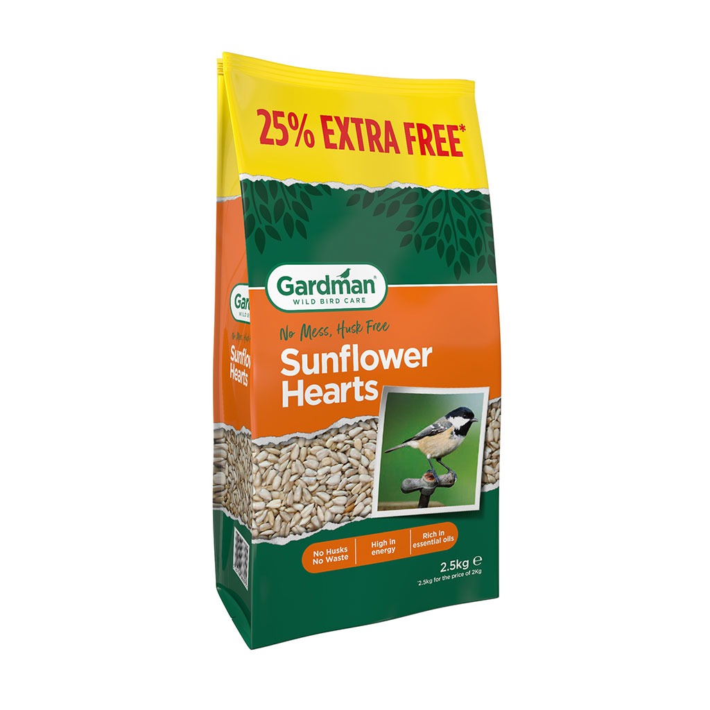 Gardman Sunflower Hearts 2kg + 25% Extra Free