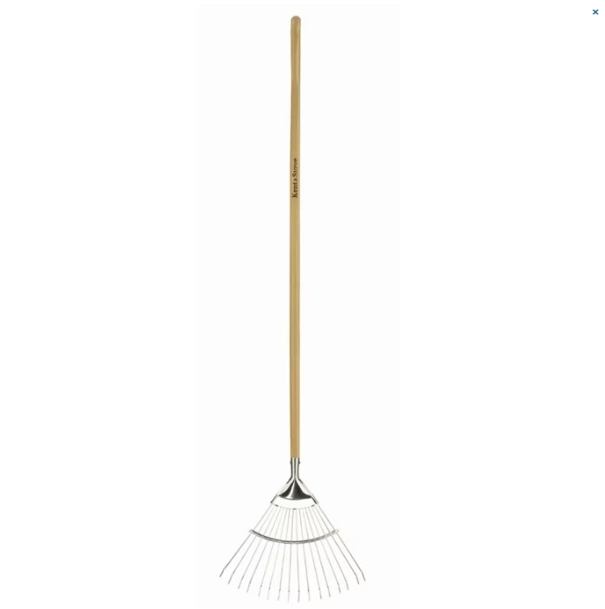 Kent & Stowe Lawn/Leaf Rake Stainless Steel